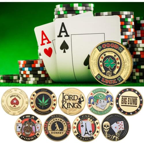 WR 24k Gold Casino Table Game Collectible Coin Chip Poker Card Guard Protects The Cards In Your Hand Golden Collection