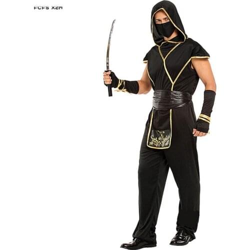 Men Naruto Ninja Cosplay Adult Halloween Warrior Costumes Carnival Purim parade Masquerade Nightclub Bar Role Play party dress
