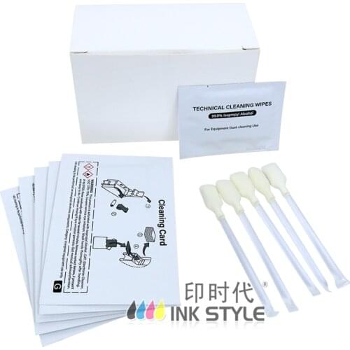 A5011 Cleaning Kit 5x Cleaning Cards; 5x Cleaning Swabs; 40x Cleaning Wips for Evolis Tattoo Pebble Dualys Quantum Printer