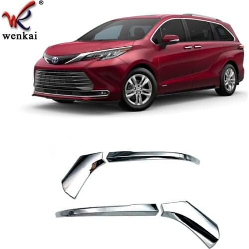 For 2021 2022 Toyota Sienna Rearview Side Mirror Cover Trim Sticker Car Chrome Accessories Styling