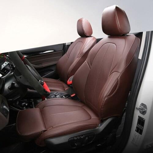 Fully Wrapped Leather Car Seat Covers Cushion for BMW X1 for Four Seasons Car Seats Protector Automobiles Seat