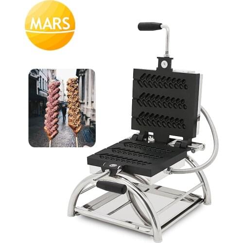 Industrial Waffle on a Stick Machine Lolly Waffles Maker Electric Waffle Stick Baker Leaff Waffle Baking Iron Pan Cake Oven