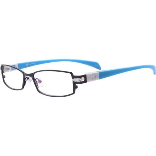 Men Women Eyeglasses Rectangular Metal Full Rim Glasses For Prescription Single Vision Myopia Reading Lenses