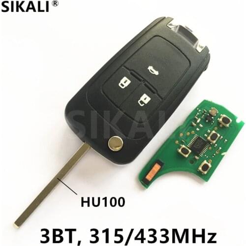3 Buttons Car Remote Key for Chevrolet Malibu Cruze Aveo Spark Sail Automobile Keyless Entry Control 315MHz/433MHz ID46 Chip