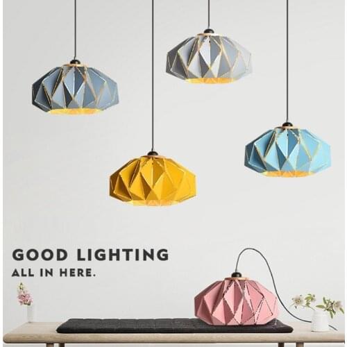 Nordic creative personality macaron folding chandelier modern minimalist restaurant restaurant bar cafe wrought iron lamps