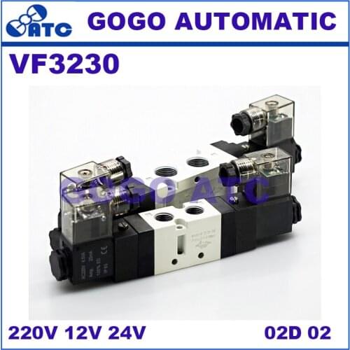 SMC solenoid valve VF3230 pneumatic component 2 position single electromagnetic solenoid valve 12V 220 24V GD interface diameter