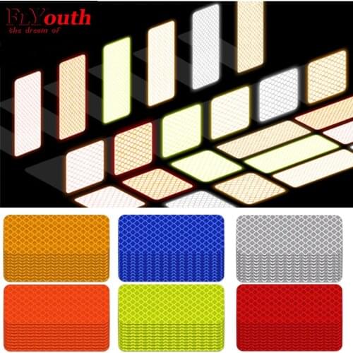 3X8cm Car Reflective Strip Warning Tape Car Bumper Reflective Strips Secure Reflector Stickers Decals Car Styling Car Stickers