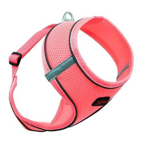 Tailpetz Step-In Neon-Pink Cat Dog Chest Collar 424405014
