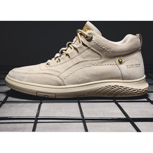 Vintage Men Boots Suede Leather Western Ankle Boots Men Waterproof Winter Work Boots Casual Shoes Sneakers Cowboy Botas