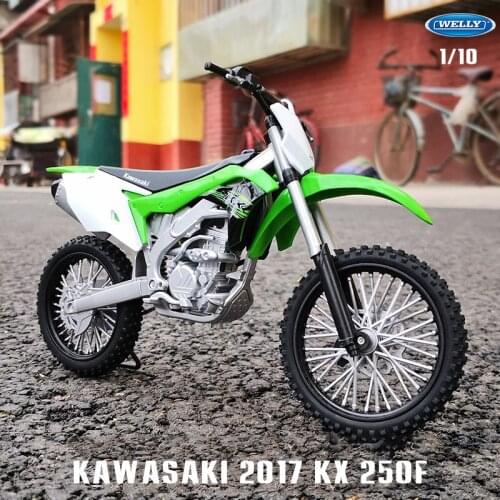 Welly 1:10 Hot New Style Kawasaki 2017 KX 250F YAMAHA Original Authorized Simulation Alloy Motorcycle Model Toy Car Collecting