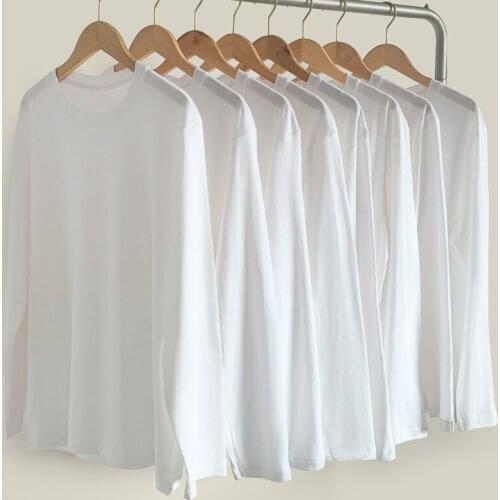 Casual Basic O-Neck T-shirt Women Spring Autumn Long Sleeve Cotton Tees Women Knitted Solid Tee Shirt Femme Korean Tops 2021