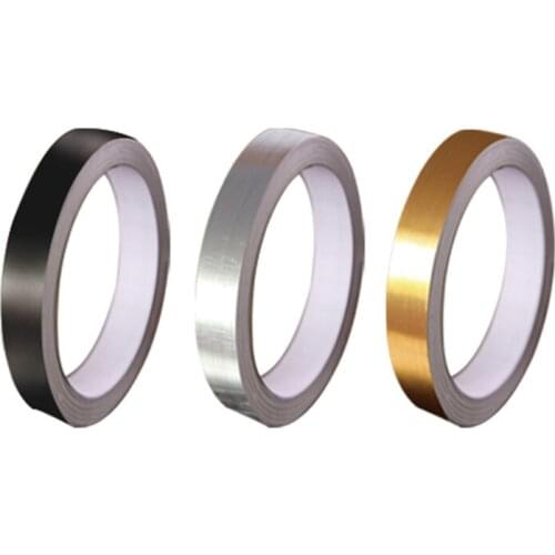 0.5/1/2*5000cm Silver/Gold Adhesive Floor Tile Strip Seam Sticker Waterproof Wall Sealing Tape Copper Foil Tape dropshipping