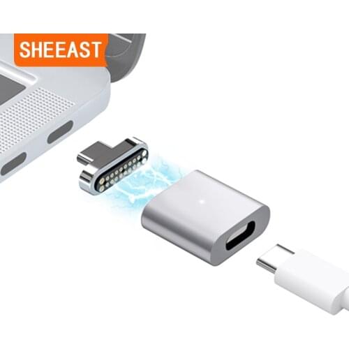 Magnetic USB C Adapter 20Pins Type-C Connector PD 100W Quick Charge 10Gbp/s Converter for MacBook Pro iPad HUAWEI XIAOMI Switch