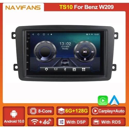 7inch Android 10.0 DSP Car Radio Stereo For Mercedes Benz CLK W209 W203 W463 Multimedia DVD Player Auto Audio GPS Navigation BT