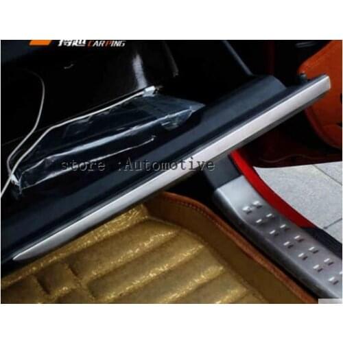 Car glove box handle sequined stainless steel trim 2pcs for Toyota Corolla Levin 2014 2015 2016 2017