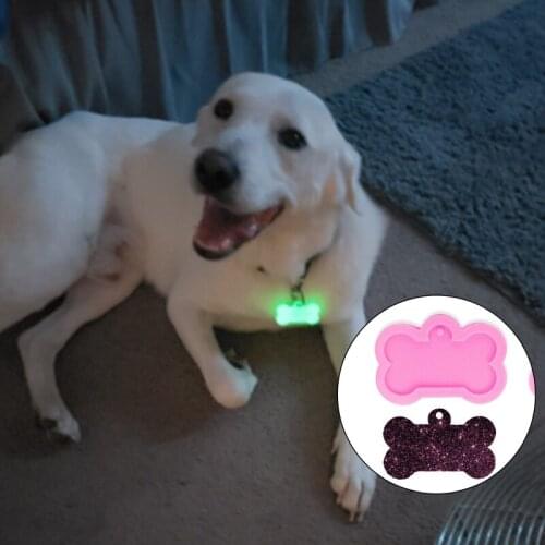 Shiny Tag Label Dog Bone Keychain Casting Silicone Mold Crystal Epoxy Resin Mold DIY Crafts Jewelry Making Tools