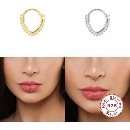 BOKAO 1pcs 2021 Trend Pendientes Plata 925 Kpop Crystal Stud Earrings Piercing Nose Ring Pendientes Woman Jewelry Bijoux Femme