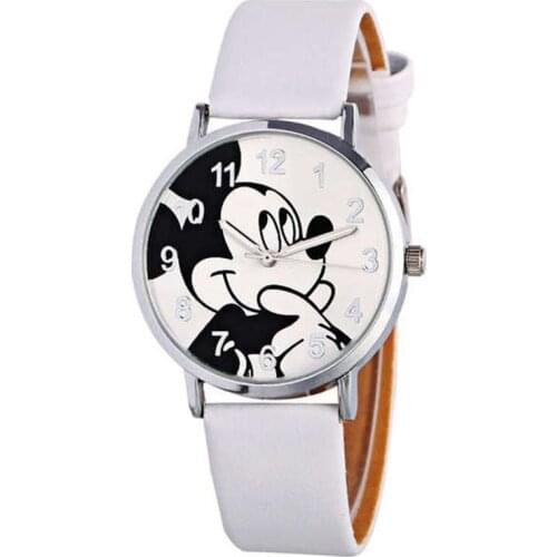 Reloj New Cartoon Mickey Women Watch Fashion Brand Bear Ladies Quartz Watches Relogio Five Colors Leather Sports Dress Clock