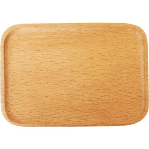 Wooden Bamboo Coffee Tea Serving Tray Cheese Pizza Baking Bread Cake Dessert Rectangular Plate Fruit Platter Sour Candy Holder