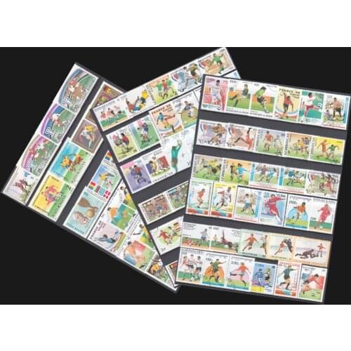 Football , 100 Pieces / Lot No repeat , Used Postage Stamps With Post Mark From World Wide For Collecting