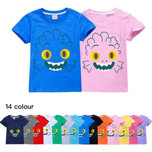 New T-shirt Summer Boys Girls Short-sleeved T-shirt Cartoon cute Luca Anime Kids Clothes Sports Tops Youth Childrens Clothing