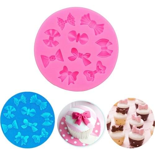 Gadgets Fondant Molds Bowknot Silicone Mold Fondant, Cake Decorating Tools, Jewelry, Food Safe, Resin Clay, Icing Mold