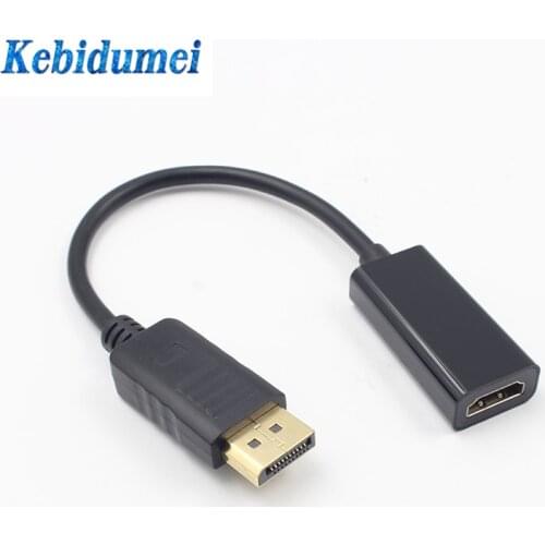 Kebidu 10pcs/Lot Wholesale DP Cable Converter for HP/DELL Laptop PC Display Port 1080P HDMI-compatible Adapter Premium Quality