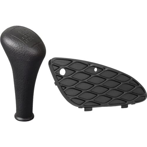 5 Speed Car Gear Shift Knob Lever With Right Front Bumper Lower Grill Fog Light Cover For Mercedes-Benz W211 E500 03-06