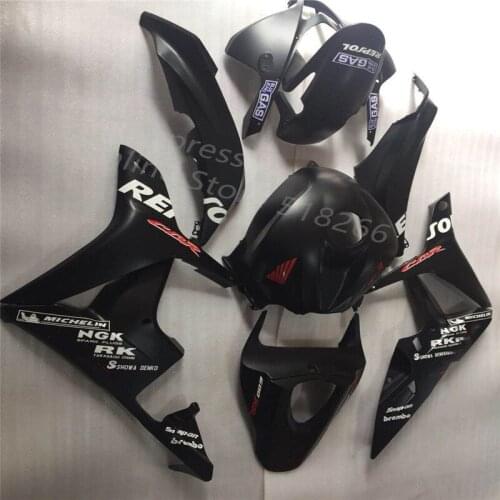 Hot sales Fairing kit for injection mold CBR600RR F5 07 08 CBR 600RR 2007 2008 cbr600rr ABS black Fairing set