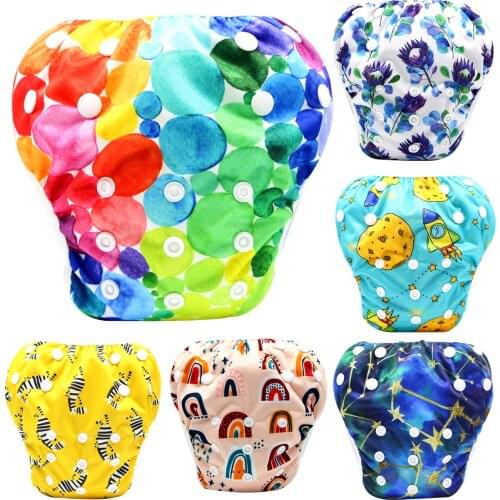 Reusable Baby Asenappy Swim Diapers One Size Fit All Cloth Swimming Diaper Adjustable Washable Swimsuit for Infants