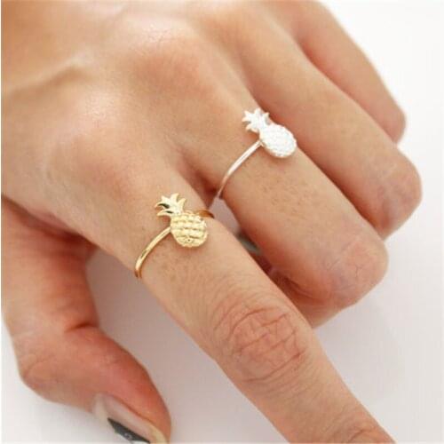 Fashion fruit pineapple rings.Pineapple shape design for women