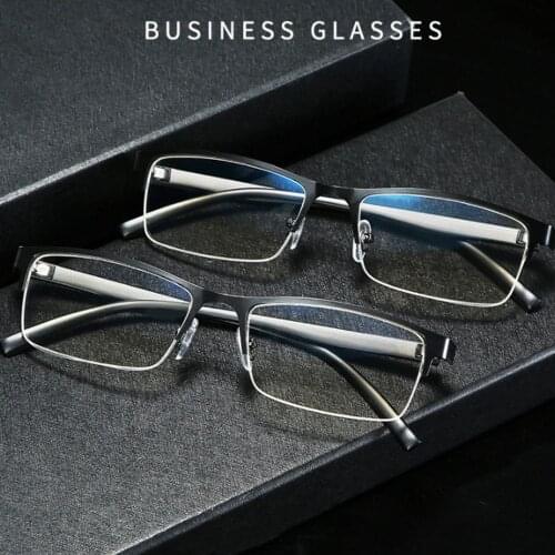 Men Classic Vintage Simple Business Eyeglasses Anti-Blue Light Ultra Light Glasses Eye Protection