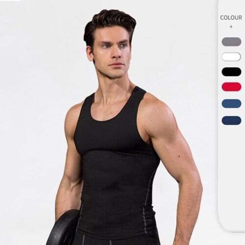 Mens Summer Sleeveless Corset Workout Basketball Tank Sports Gym Tops Weight Football Vest Training Compression Running T-shirt