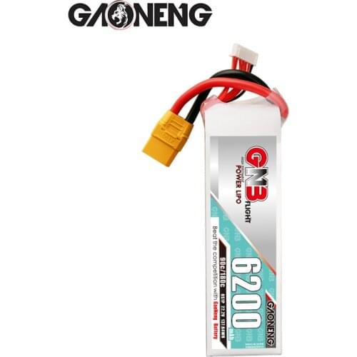 Original GNB 6200mAh 22.2V 6S 90C/180C Lipo Battery For RC Helicopter Quadcopter FPV Racing Drone Parts Any plug can be selected