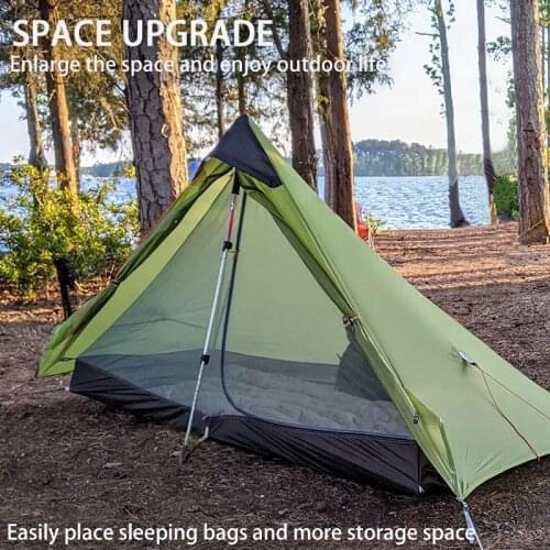 Ultralight Outdoor Tent Windproof Rainstorm-proof Sun Shade Single Hiking Camping Tipi Tent 3/4 Season Tepee