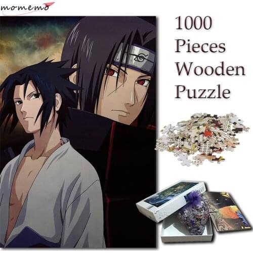 MOMEMO Puzzles 1000 Pieces Itachi Sasuke Jigsaw Puzzles Cartoon Anime for Adults Naruto Puzzle 1000 Pieces Games for Kids Toys