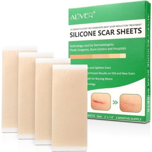 4Pcs Silicone Gel Scar Patch Plaster Medical Burn Scratch Bruises Cesarean Double Eyelid Scar Sheet Skin Repair Sticker