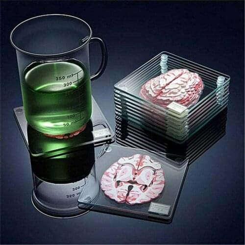 Long Lasting 1 Set Convenient Wear-resistant Cup Coaster Table Mat Delicate Cup Coaster Horror for Gifts