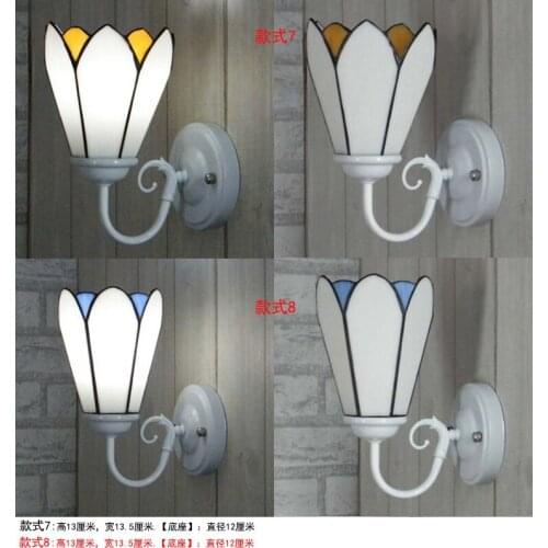 Tiffany fashion European style wall lamp Baroque Bohemia Mermaid mirror light fashion rustic bed-lighting lamps