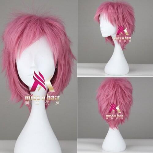 Japan and South Korea Wig Air Bang Paragraph With Daily Harajuku Pink Marui Bunta Cosplay Wig 100% High Temperature Fiber