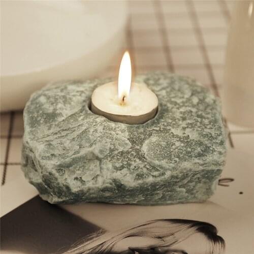 1pcs Green Aventurine Candle Holders Natural Stones Candlesticks For Wedding Dinner Home Decoration