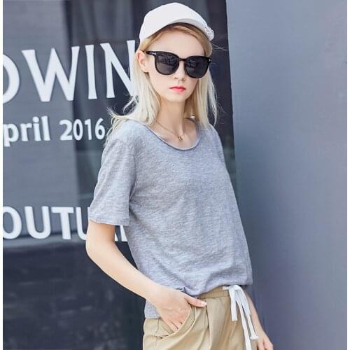 Grace&Taste Fashion New Summer Linen Womens Loose Pure White Cotton Linen T Shirt 200 Kg Female Short Sleeve Top Base Tees