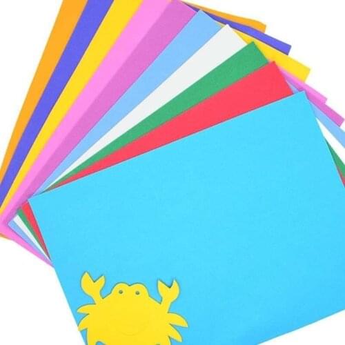 10pcs Foam Paper Handmade Foam Sheets Sponge Paper DIY Handcraft Materials Multicolour Flower Prop Party Christmas