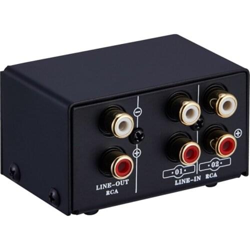2 in 1 Out or 1 in 2 Out Audio Source Signal Selector, Switcher, Speaker, Audio Source, Switcher, RCA Interface, Lossess