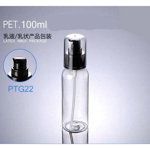 300pcs/Lot High Quality Plastic 100ml Lotion Pump Bottle for Water Women Makeup Black Pump Container 100g Refillable Pot
