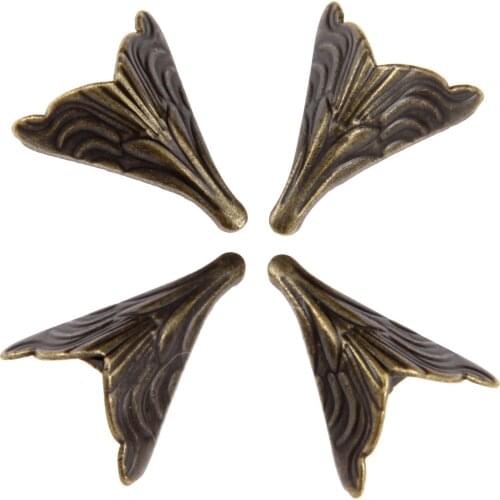 4Pcs Retro Corner Protectors Antique Beast Foot Decoration Mini Leg Vintage Wood Box Cabinet Corner Protectors 20*26*16mm