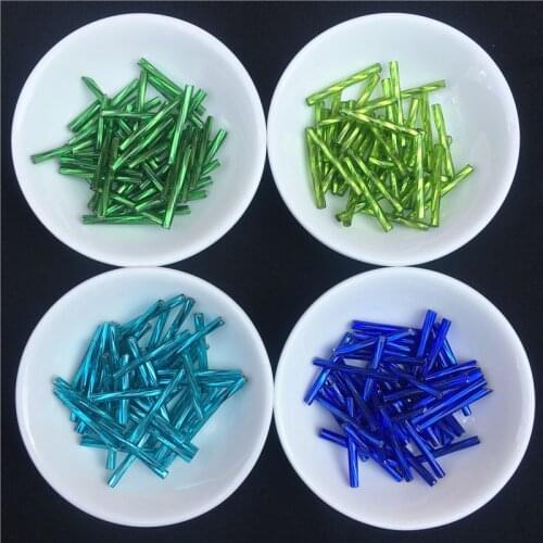 500g/pack 25mm Czech Twist Bugles Glass Tube Seed Beads for Jewelry Making,Women Diy Garment Sewing Accessories Sewing Beads