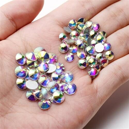 AB Non Hot Fix Rhinestones FlatBack Strass Sewing Glass Strass Hotfix On Rhinestones For Nail Art Sewing & Fabric Decoretion