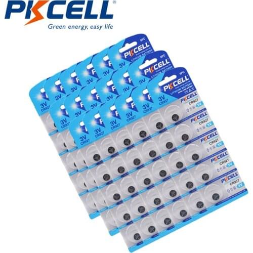 90Pcs/PACK PKCELL CR927 Lithium Button Battery BR927 ECR927 5011LC Cell Coin Batteries 3V CR 927 DL927 For Watch Electronic Toy