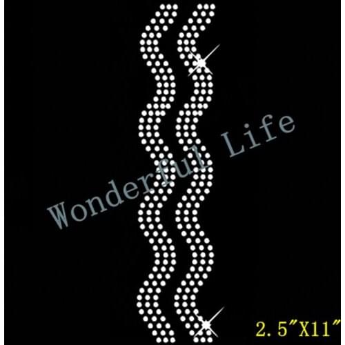 Free Shipping bows fun rhinestone transfer for bows ribbon sguiggly lines Motif Transfer Design